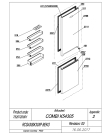 Схема №1 RCSA300K30XP (7520720001) с изображением Дверца для холодильника Beko 4640130400